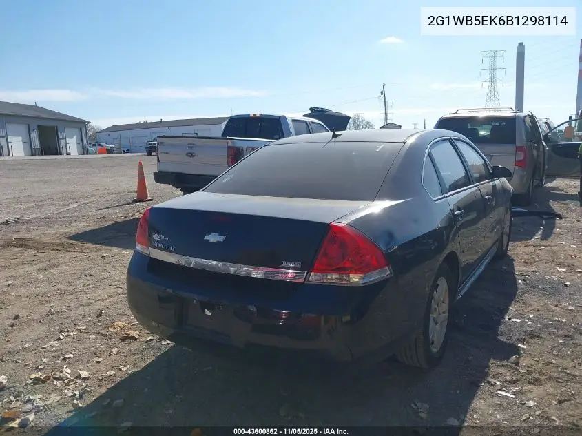 2G1WB5EK6B1298114 2011 Chevrolet Impala Lt
