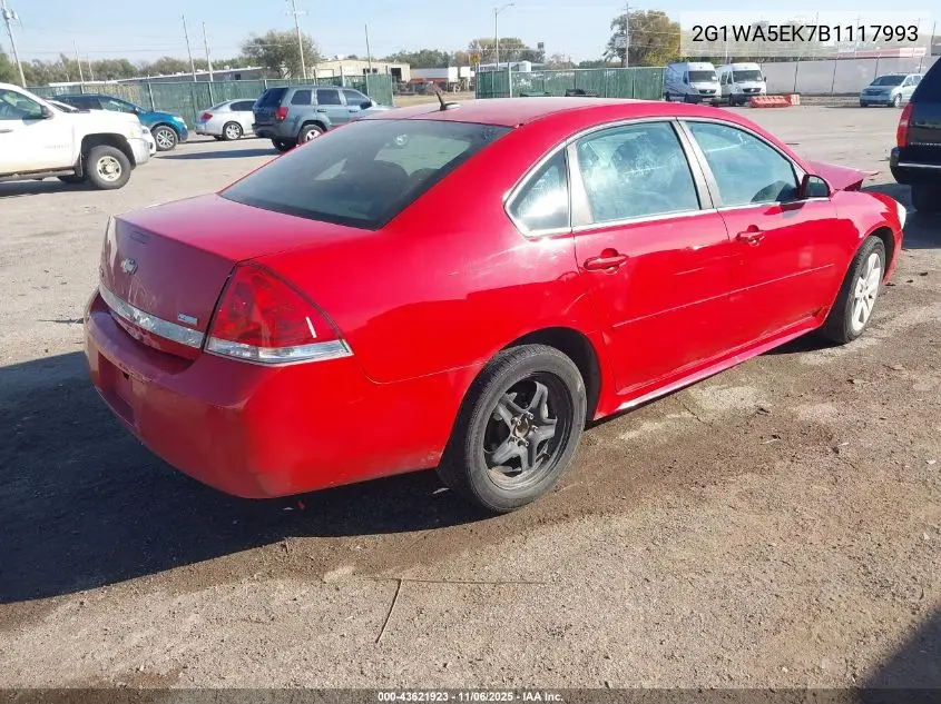 2G1WA5EK7B1117993 2011 Chevrolet Impala Ls
