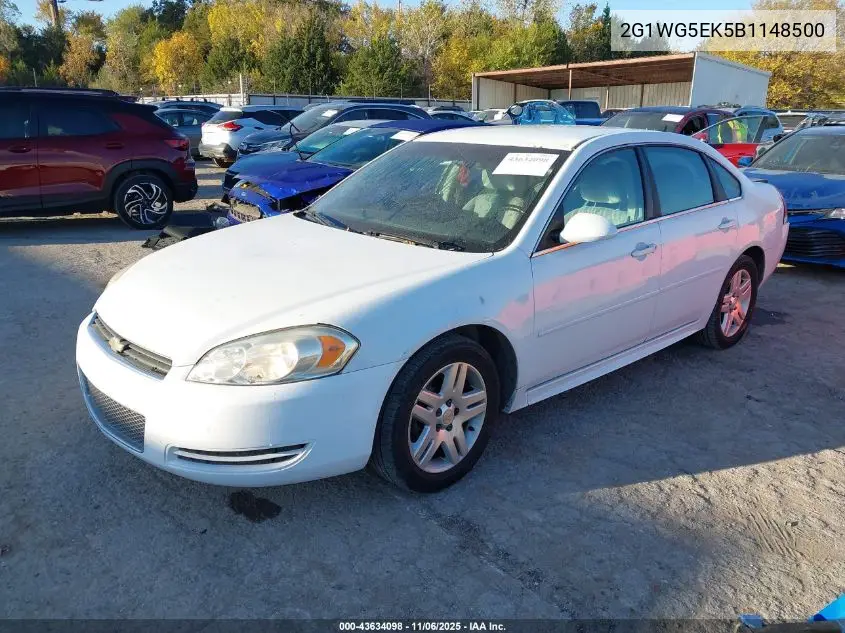 2G1WG5EK5B1148500 2011 Chevrolet Impala Lt