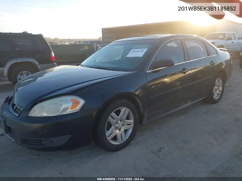 2G1WB5EK3B1185852 2011 Chevrolet Impala Lt