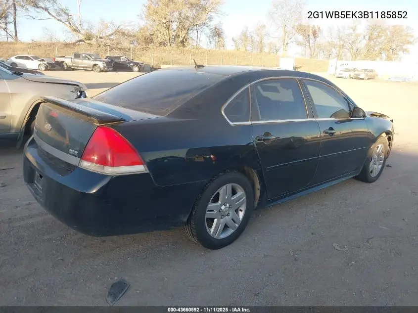 2G1WB5EK3B1185852 2011 Chevrolet Impala Lt