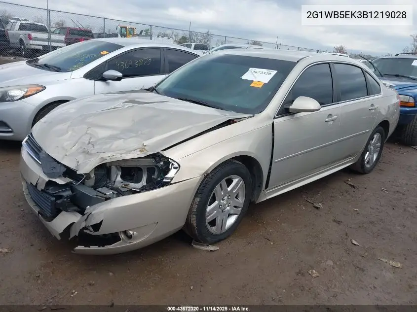 2G1WB5EK3B1219028 2011 Chevrolet Impala Lt