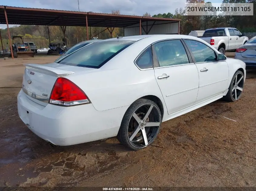 2G1WC5EM3B1181105 2011 Chevrolet Impala Ltz