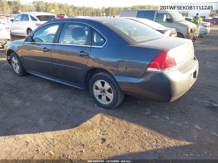 2G1WF5EKOB1111745 2011 Chevrolet Impala Ls