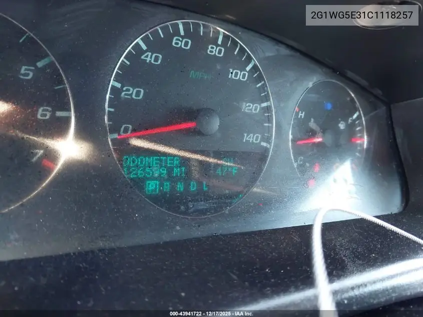 2G1WG5E31C1118257 2012 Chevrolet Impala Lt