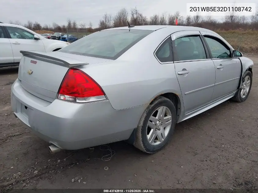 2G1WB5E32D1108742 2013 Chevrolet Impala Lt