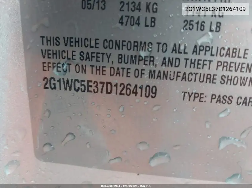 2G1WC5E37D1264109 2013 Chevrolet Impala Ltz