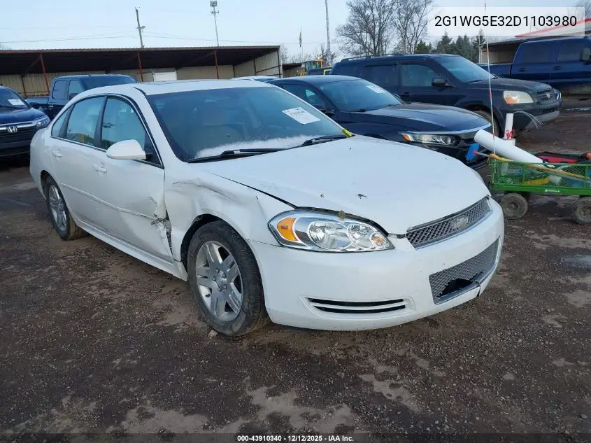 2G1WG5E32D1103980 2013 Chevrolet Impala Lt