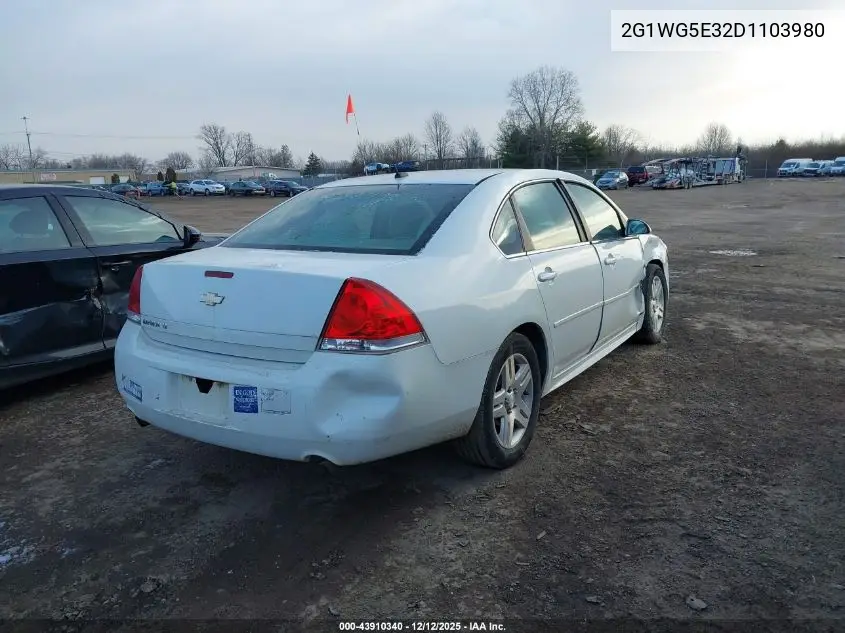 2G1WG5E32D1103980 2013 Chevrolet Impala Lt