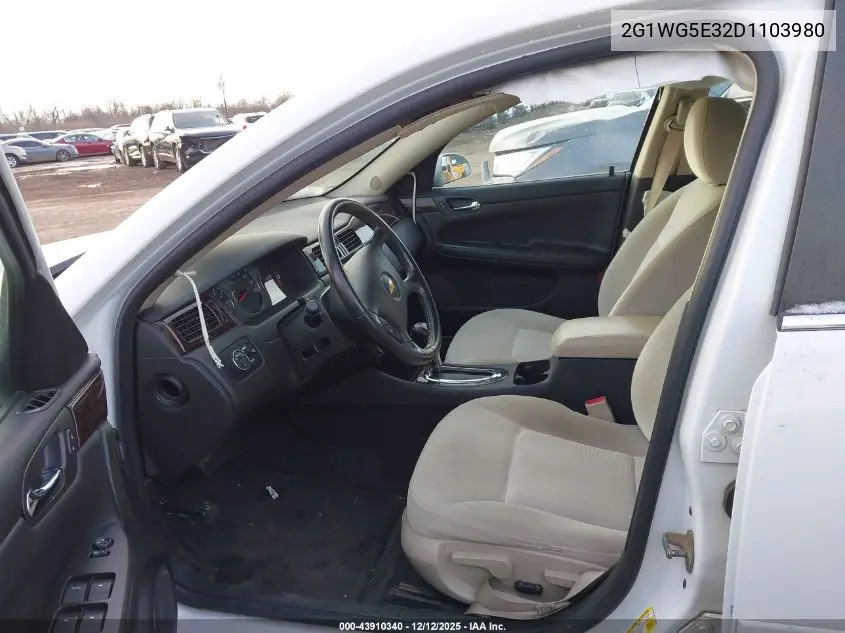 2G1WG5E32D1103980 2013 Chevrolet Impala Lt
