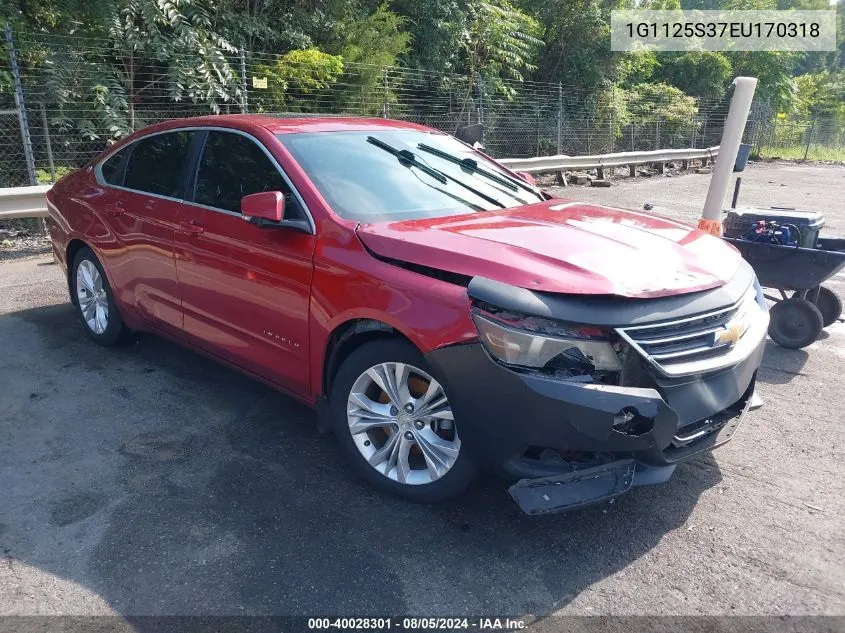 1G1125S37EU170318 2014 Chevrolet Impala 2Lt