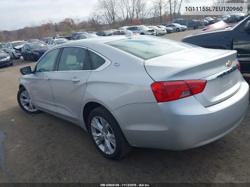 1G1115SL7EU120960 2014 Chevrolet Impala 1Lt
