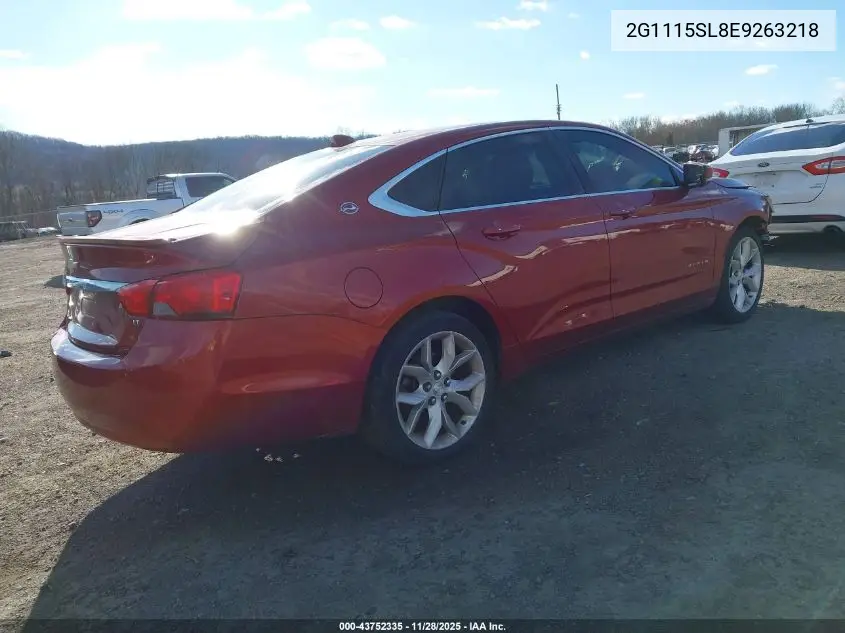 2G1115SL8E9263218 2014 Chevrolet Impala 1Lt