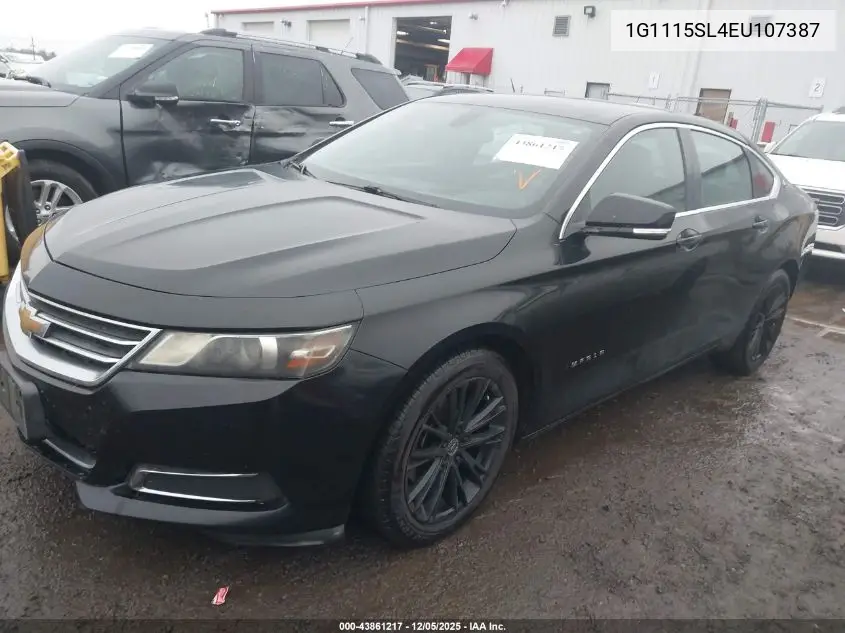1G1115SL4EU107387 2014 Chevrolet Impala 1Lt
