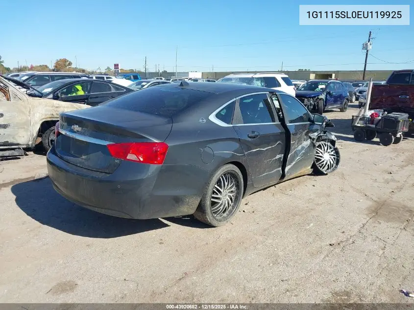 1G1115SL0EU119925 2014 Chevrolet Impala 1Lt