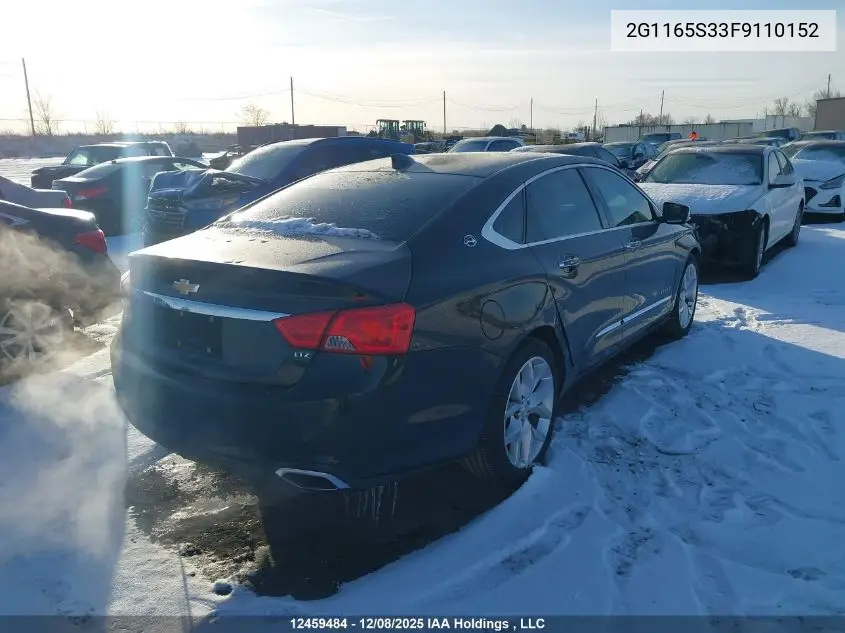 2G1165S33F9110152 2015 Chevrolet Impala 2Lz