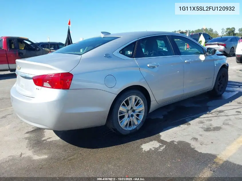 1G11X5SL2FU120932 2015 Chevrolet Impala 1Fl