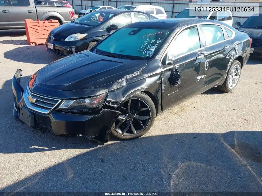 1G1125S34FU126634 2015 Chevrolet Impala 2Lt