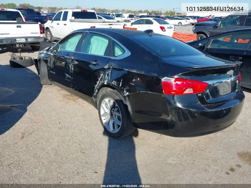 1G1125S34FU126634 2015 Chevrolet Impala 2Lt