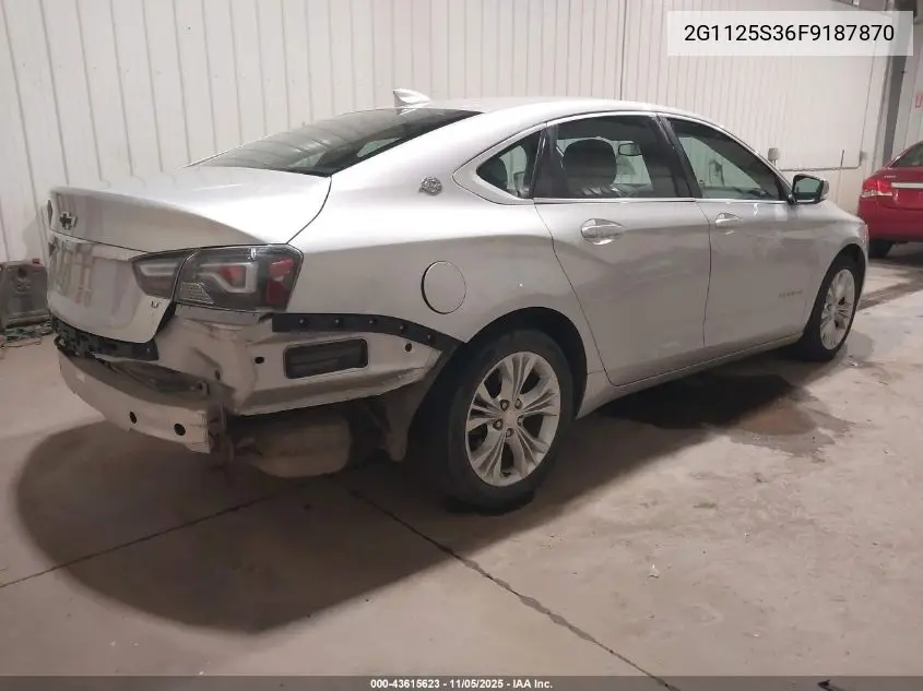 2G1125S36F9187870 2015 Chevrolet Impala 2Lt