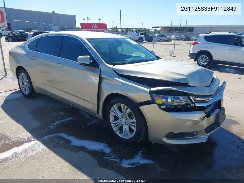 2G1125S33F9112849 2015 Chevrolet Impala 2Lt
