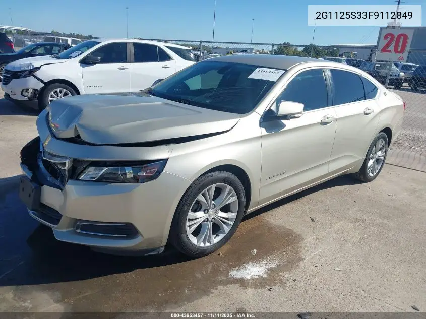 2G1125S33F9112849 2015 Chevrolet Impala 2Lt