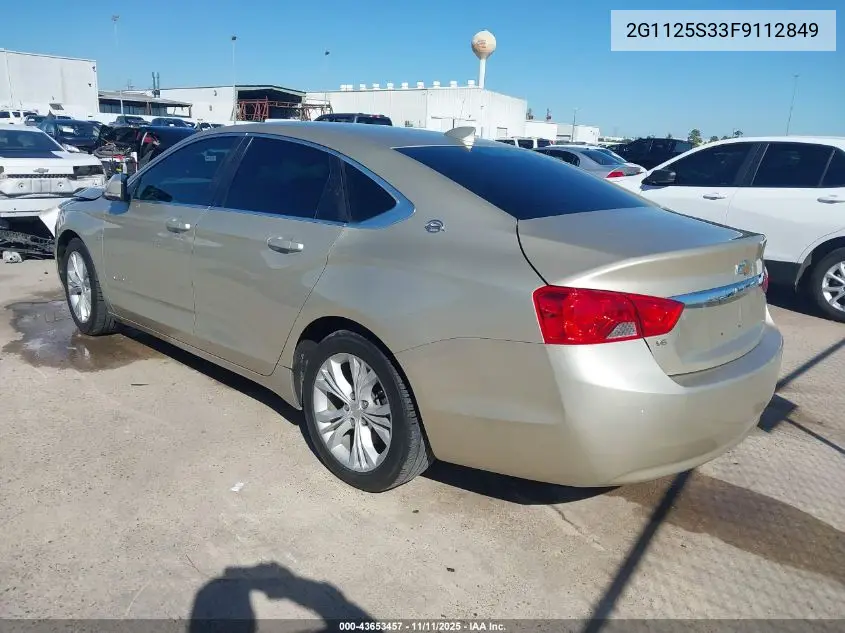 2G1125S33F9112849 2015 Chevrolet Impala 2Lt