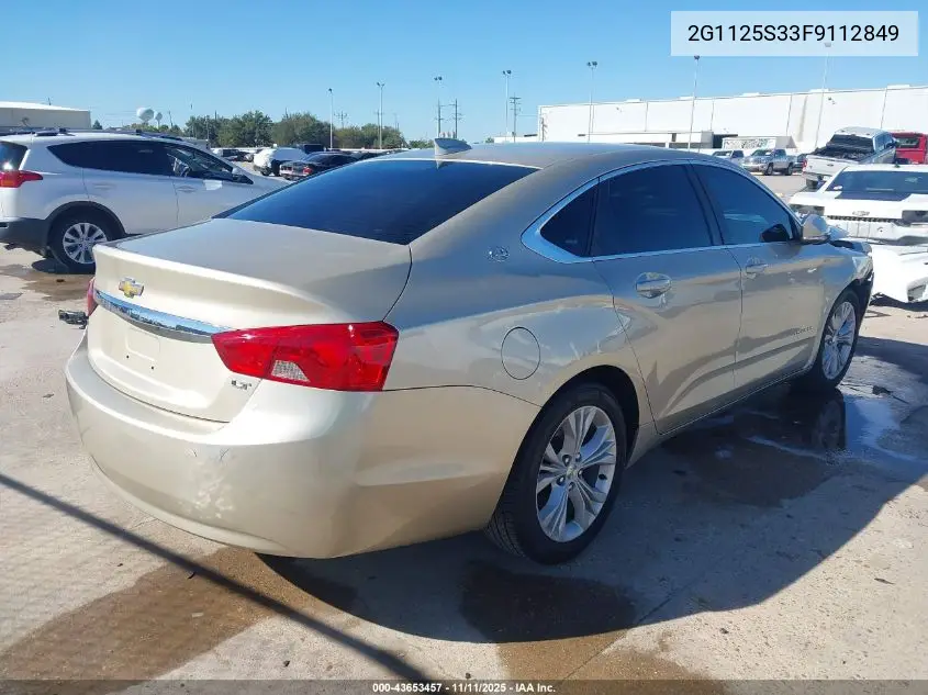 2G1125S33F9112849 2015 Chevrolet Impala 2Lt