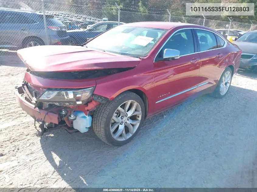 1G1165S35FU128803 2015 Chevrolet Impala 2Lz