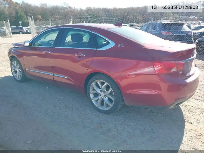 1G1165S35FU128803 2015 Chevrolet Impala 2Lz