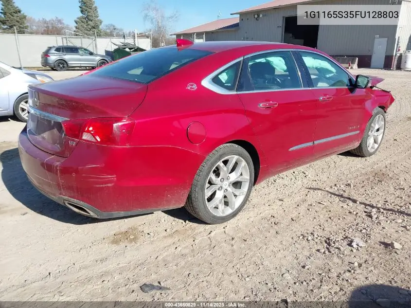 1G1165S35FU128803 2015 Chevrolet Impala 2Lz