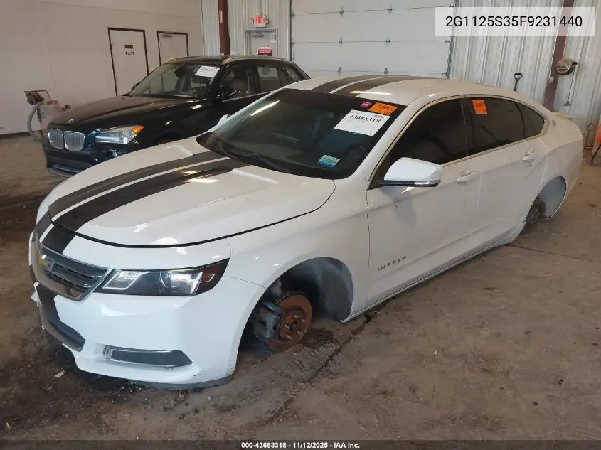 2G1125S35F9231440 2015 Chevrolet Impala 2Lt