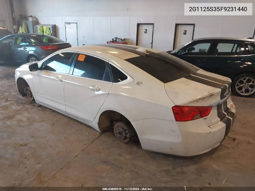 2G1125S35F9231440 2015 Chevrolet Impala 2Lt