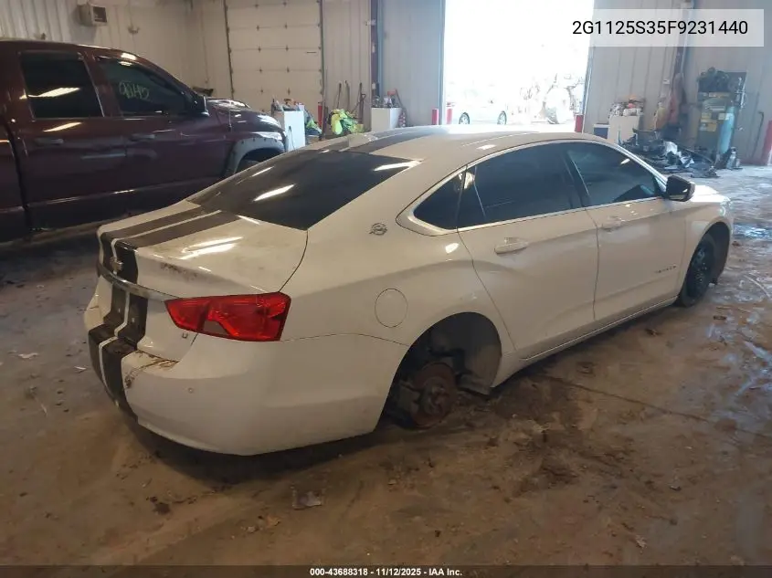 2G1125S35F9231440 2015 Chevrolet Impala 2Lt