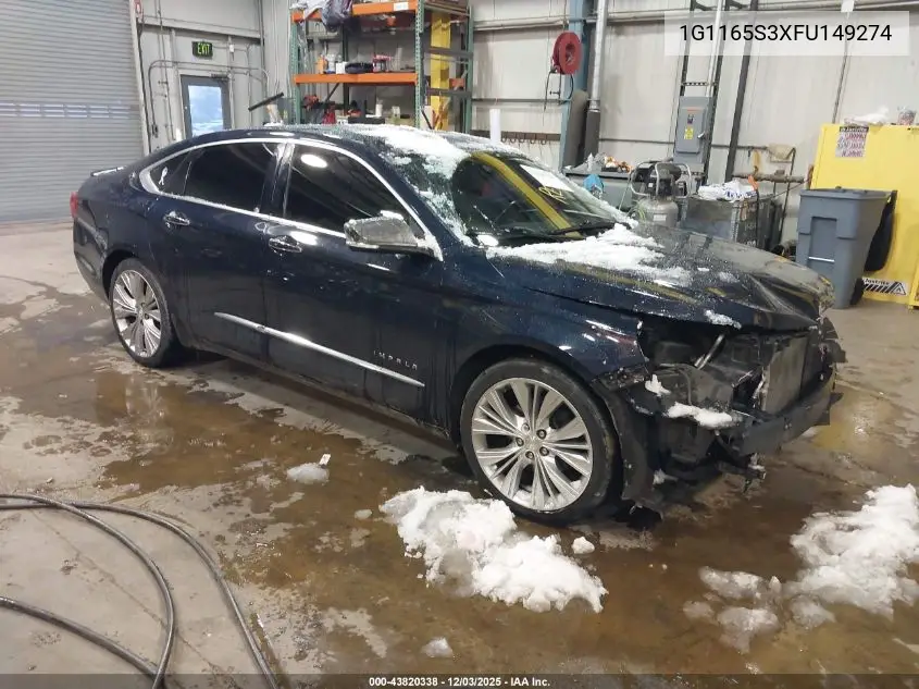 1G1165S3XFU149274 2015 Chevrolet Impala 2Lz