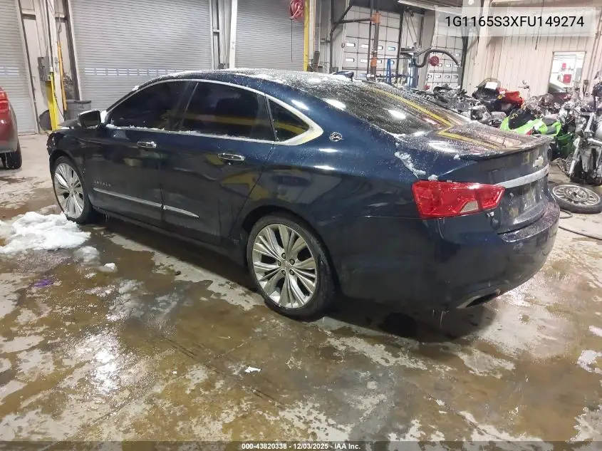 1G1165S3XFU149274 2015 Chevrolet Impala 2Lz