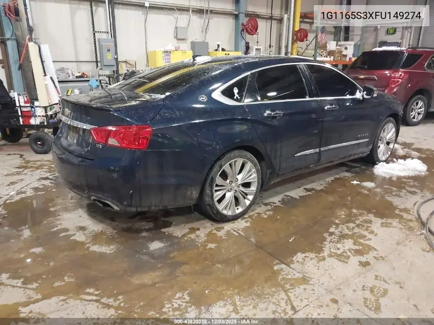 1G1165S3XFU149274 2015 Chevrolet Impala 2Lz