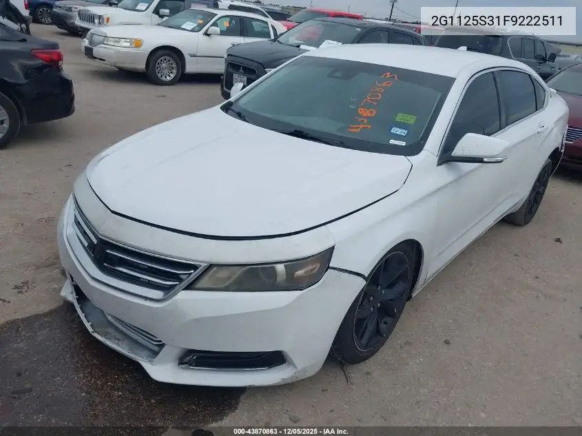 2G1125S31F9222511 2015 Chevrolet Impala 2Lt