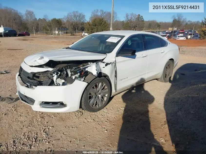 2G11X5SL5F9214431 2015 Chevrolet Impala 1Fl