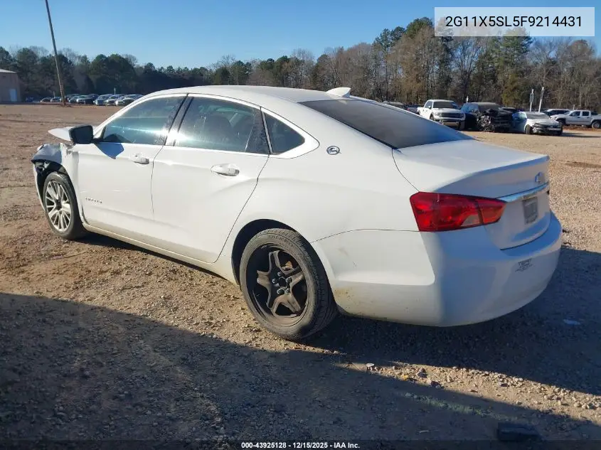 2G11X5SL5F9214431 2015 Chevrolet Impala 1Fl