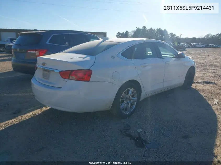 2G11X5SL5F9214431 2015 Chevrolet Impala 1Fl
