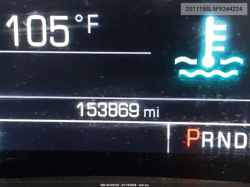 2G1115SL5F9244224 2015 Chevrolet Impala 1Lt
