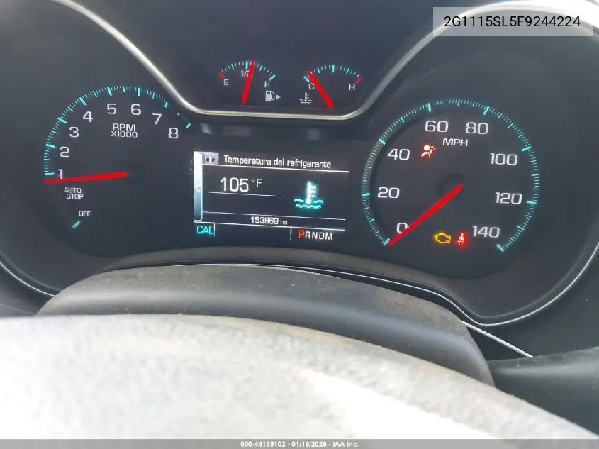 2G1115SL5F9244224 2015 Chevrolet Impala 1Lt