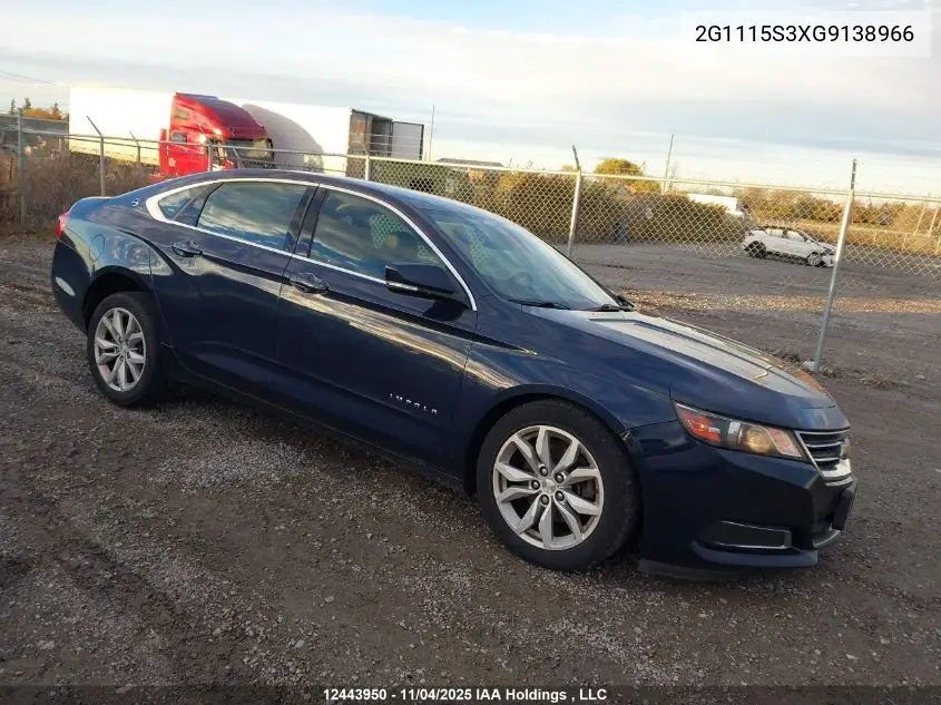 2G1115S3XG9138966 2016 Chevrolet Impala Lt