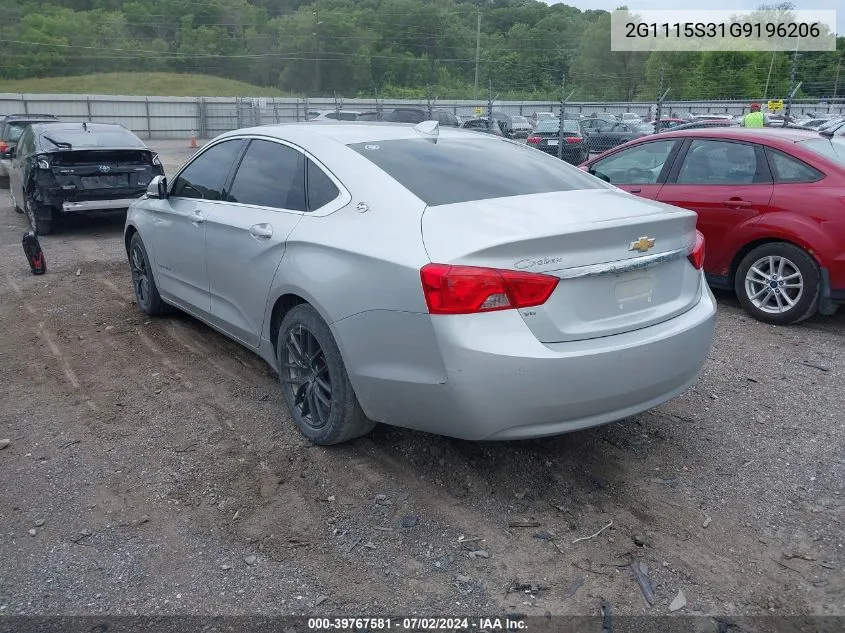 2G1115S31G9196206 2016 Chevrolet Impala 2Lt