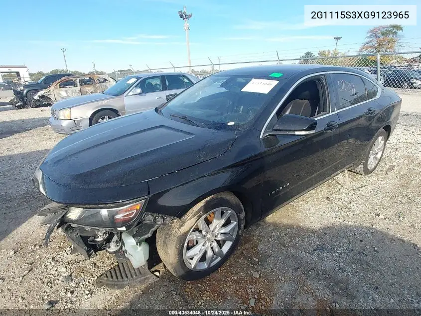 2G1115S3XG9123965 2016 Chevrolet Impala 2Lt