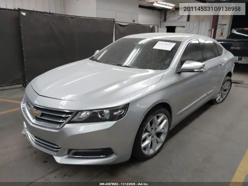 2G1145S31G9138958 2016 Chevrolet Impala 2Lz