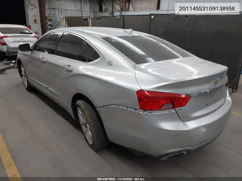 2G1145S31G9138958 2016 Chevrolet Impala 2Lz