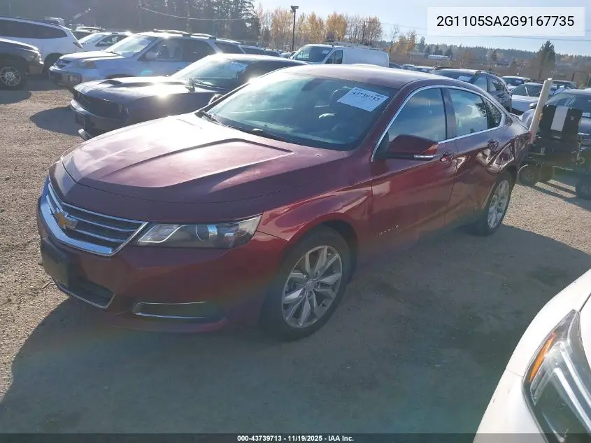 2G1105SA2G9167735 2016 Chevrolet Impala 1Lt