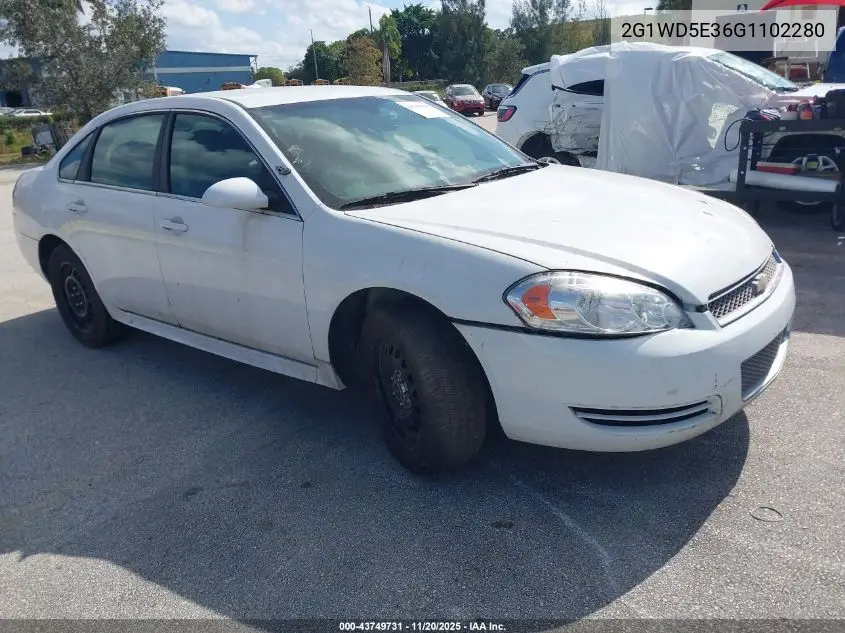 2G1WD5E36G1102280 2016 Chevrolet Impala Limited Police